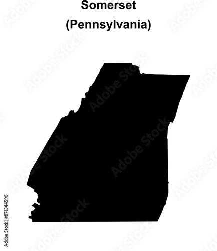Somerset County (Pennsylvania) blank outline map