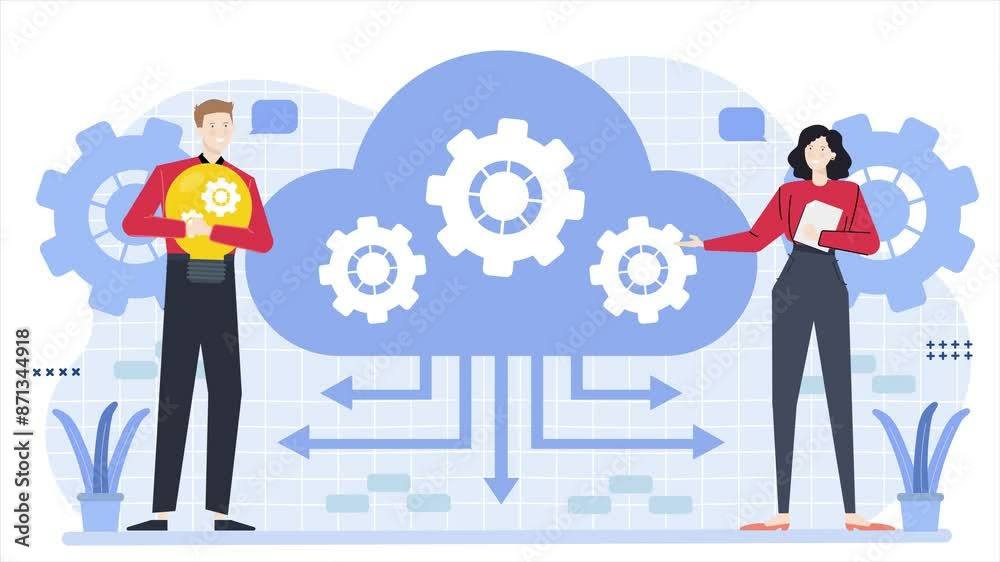 management team business sharing idea and solution animated illustration video management team business sharing idea and solution animated illustration video