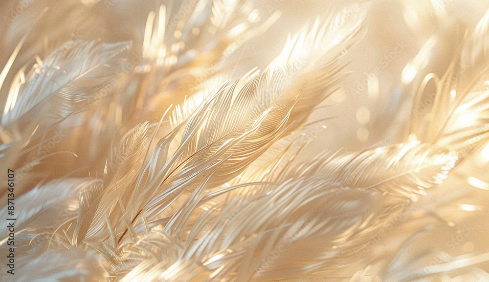 A close up of silver chicken feathers A close up of silver chicken feathers