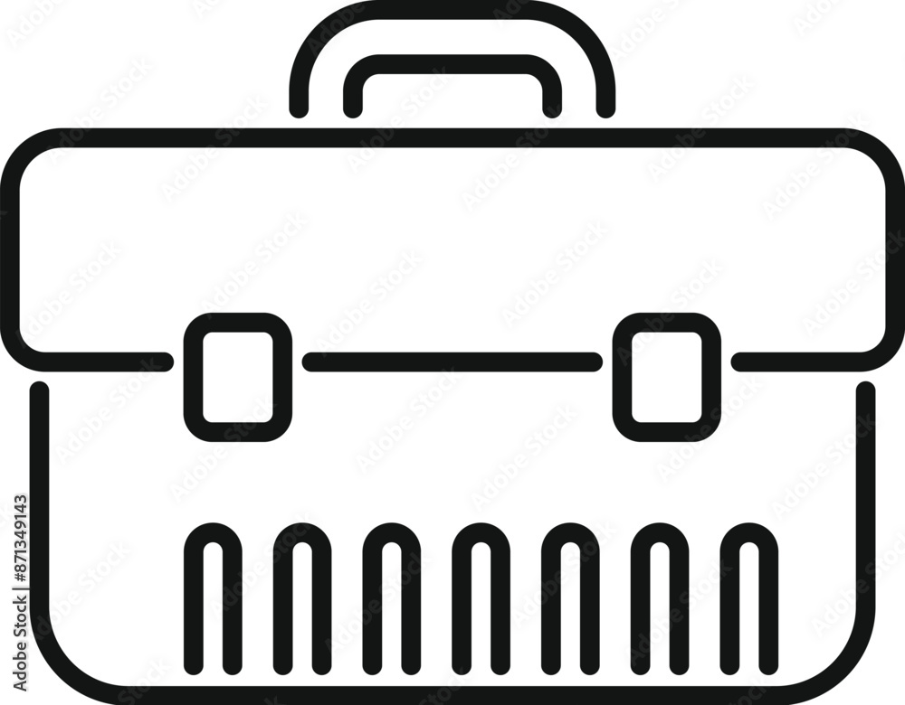 Simple line art illustration of a briefcase, symbolizing business, work, and professionalism Simple line art illustration of a briefcase, symbolizing business, work, and professionalism