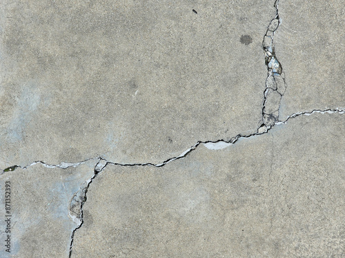 Cracked texture concrete floor cement wall broken for background