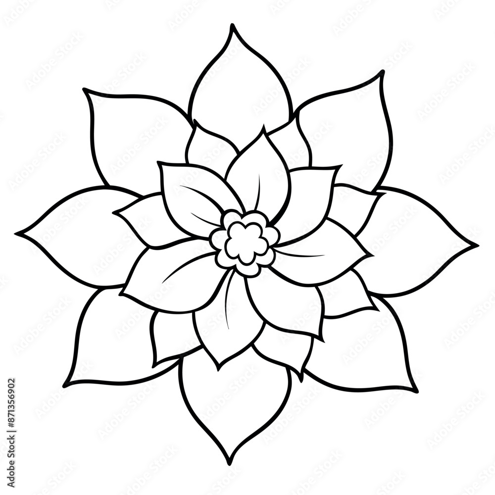 Naklejka premium A beautiful flower arrangement Coloring sheets