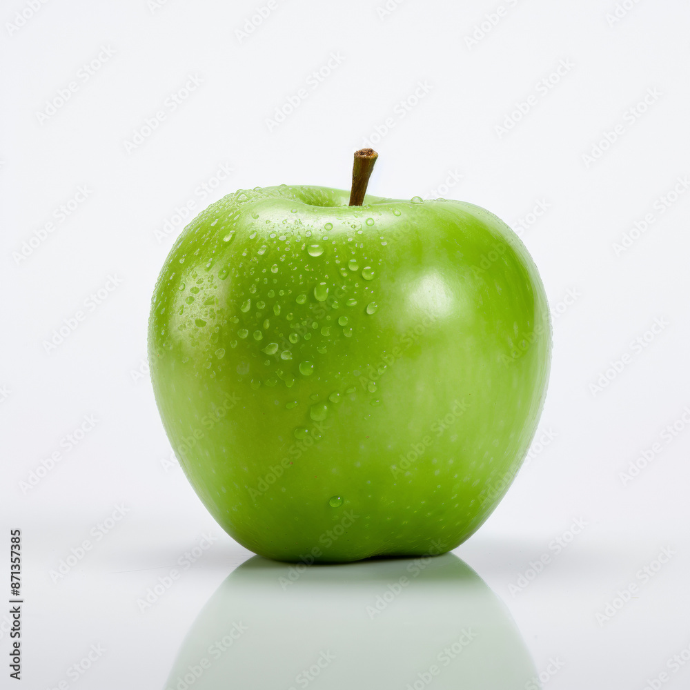 lifestyle photo on white background apple green. lifestyle photo on white background apple green.