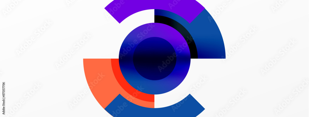 Circle geometric abstract vector background Circle geometric abstract vector background
