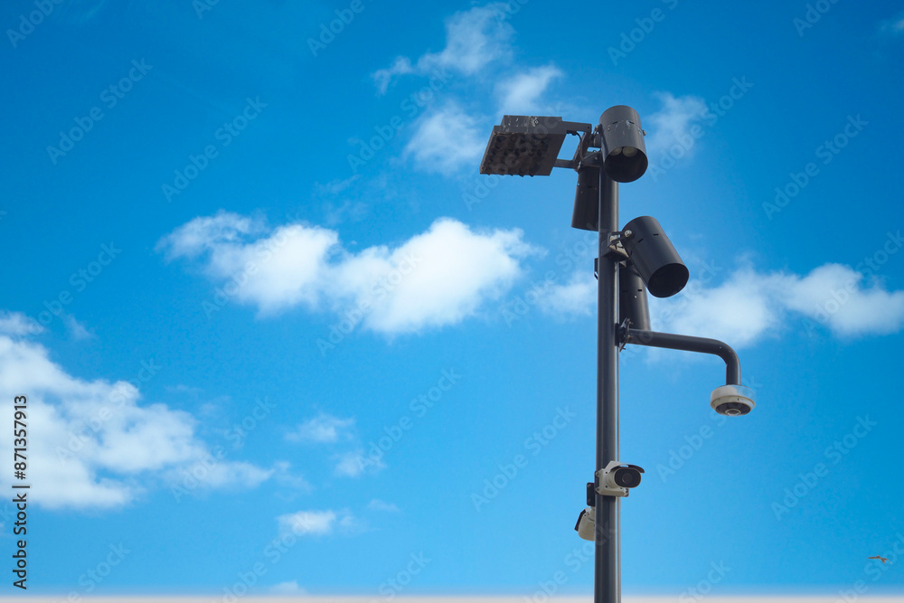 Close-up Of Security Camera On The Street. Close-up Of Security Camera On The Street.