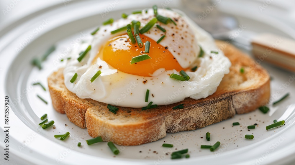 Food for convalescent patients, A poached egg on top of a slice of soft, whole-grain toast Food for convalescent patients, A poached egg on top of a slice of soft, whole-grain toast
