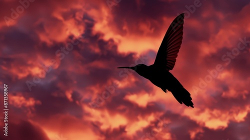 Majestic Bird in Flight Against a Dramatic Sky - Nature's Grace at Its Best © LOMOSONIC
