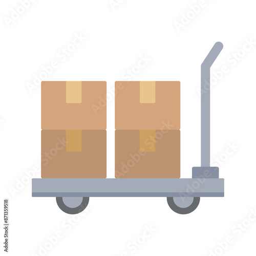 荷物を運搬する台車