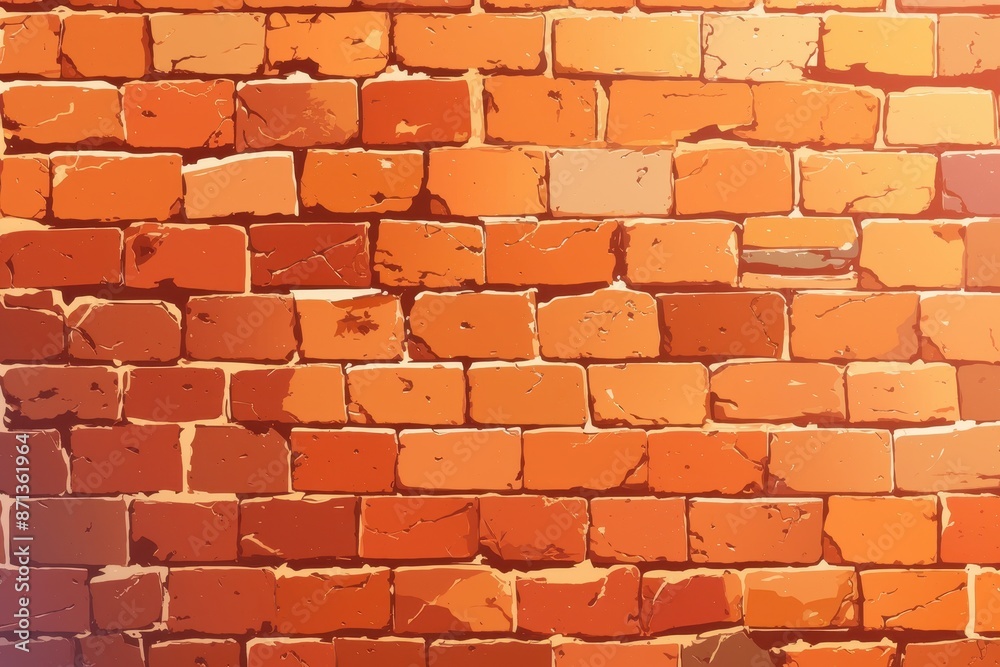 Obraz premium Orange Brick Wall Texture