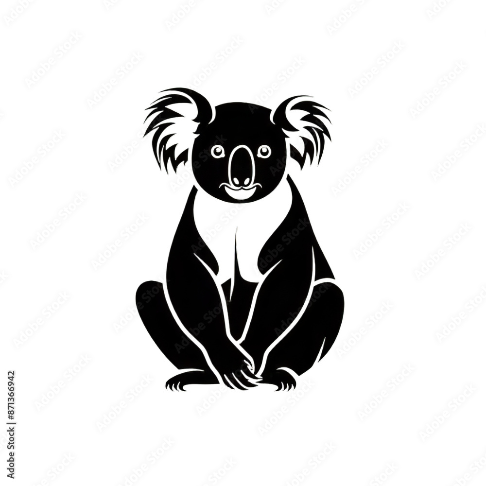Silhouette of Koala Silhouette of Koala