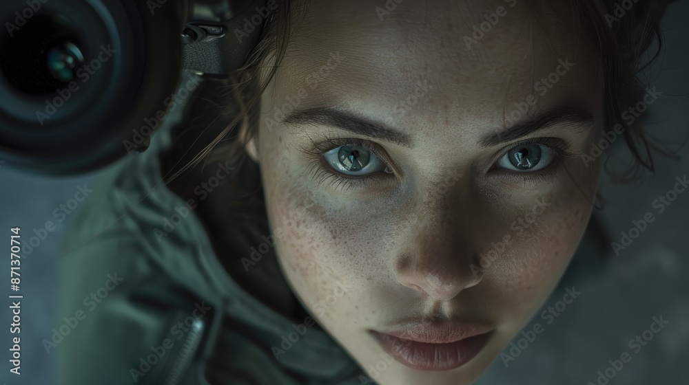 A highly detailed photorealistic portrait of a person By Generated AI A highly detailed photorealistic portrait of a person By Generated AI