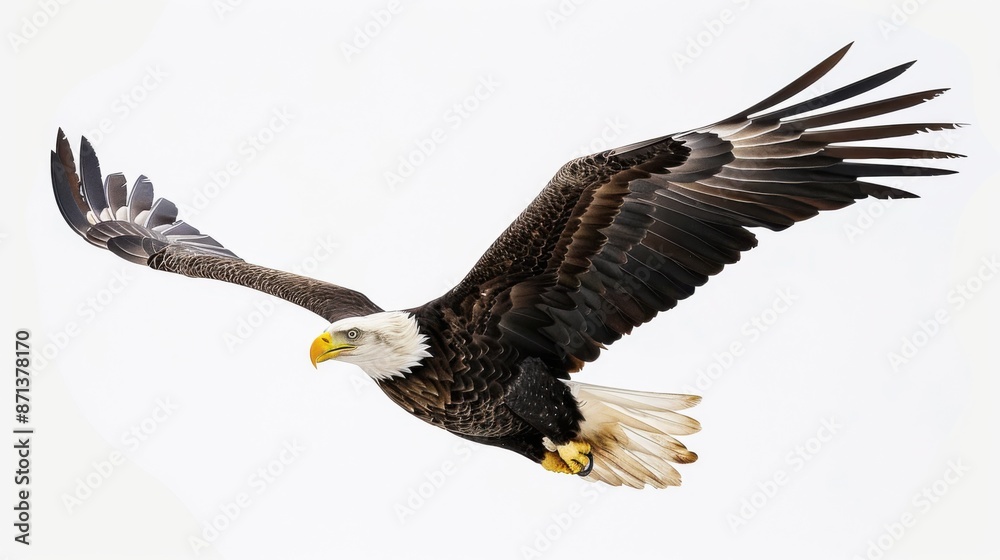 Fototapeta premium Majestic Bald Eagle in Flight