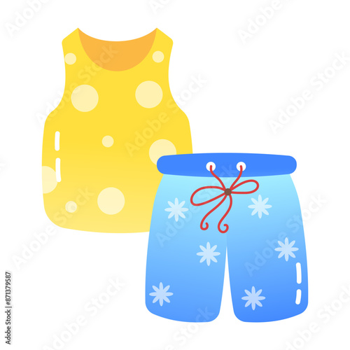 Summer clothing icon designed in flat style 