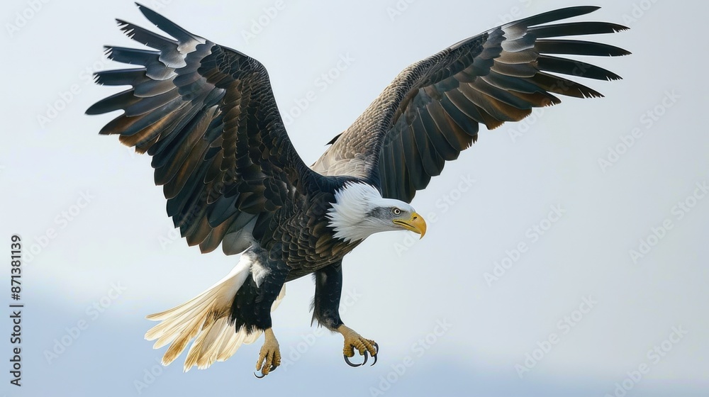 Obraz premium Majestic Bald Eagle in Flight