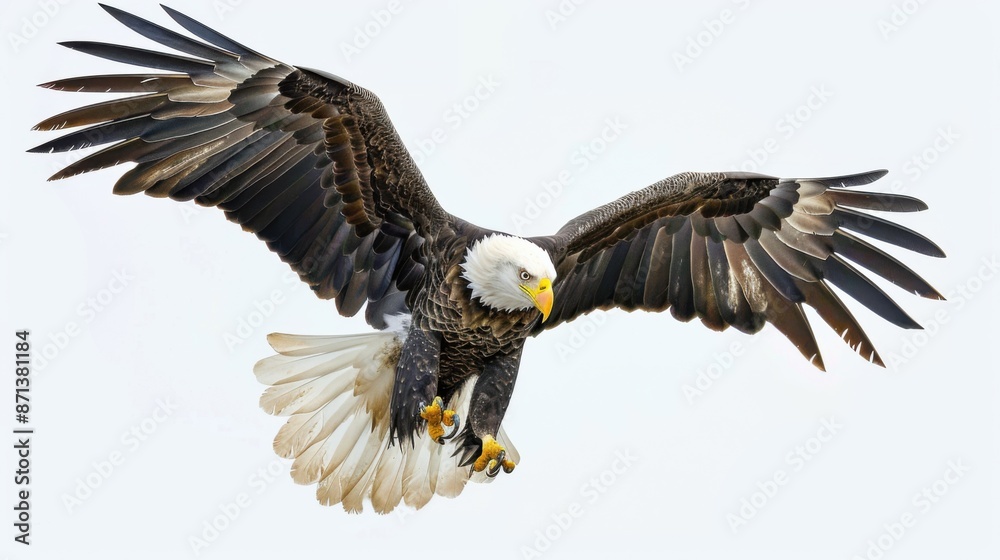 Obraz premium Majestic Bald Eagle in Flight