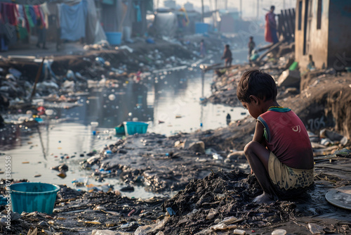 Living in the slums in extreme poverty. 