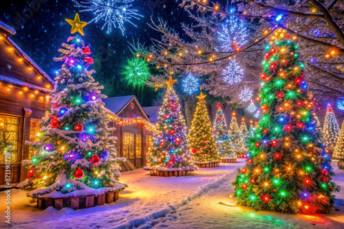 christmas tree in the night
