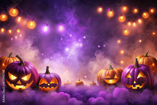 halloween background with pumpkin
