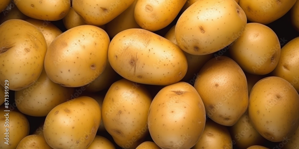 Close-up of a Pile of Potatoes Close-up of a Pile of Potatoes