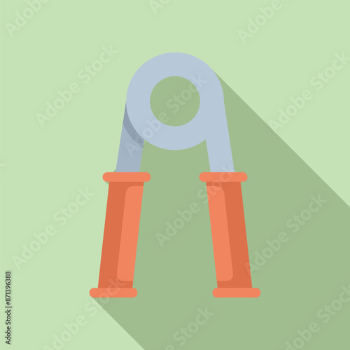 Hand grip exerciser providing resistance training for strength and fitness on a green background