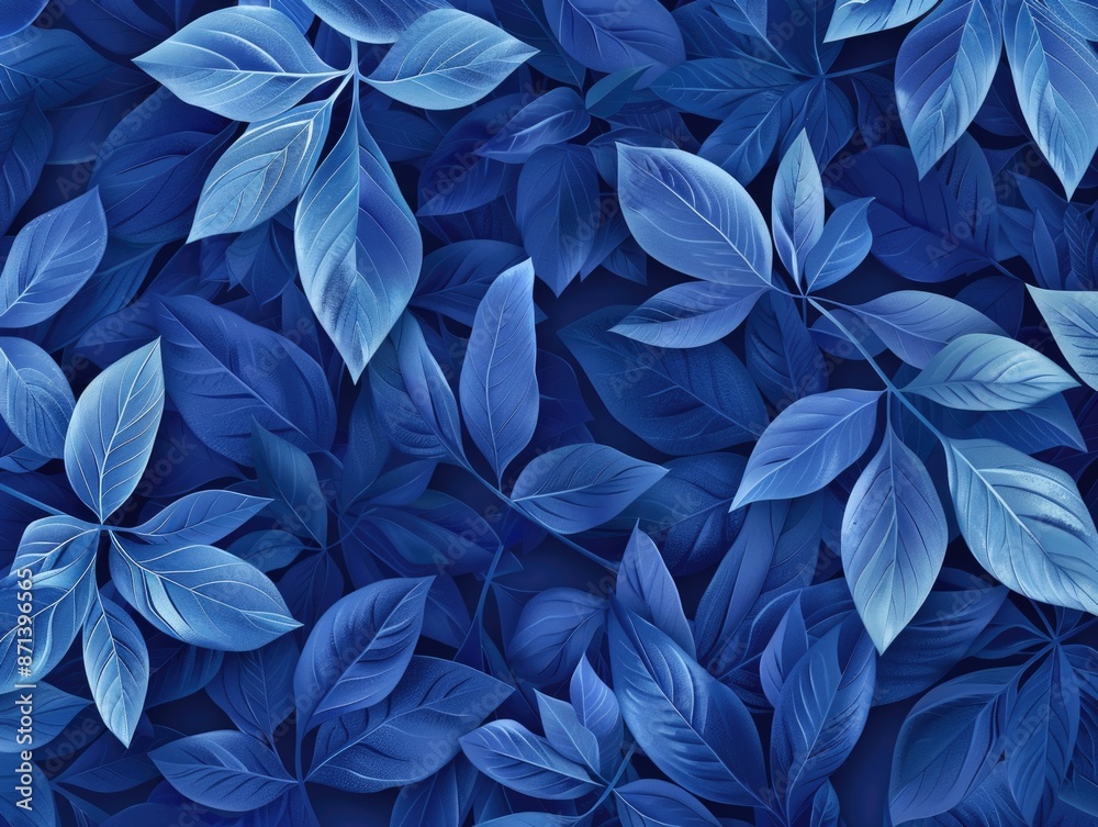 Blue leaf cluster close-up Blue leaf cluster close-up