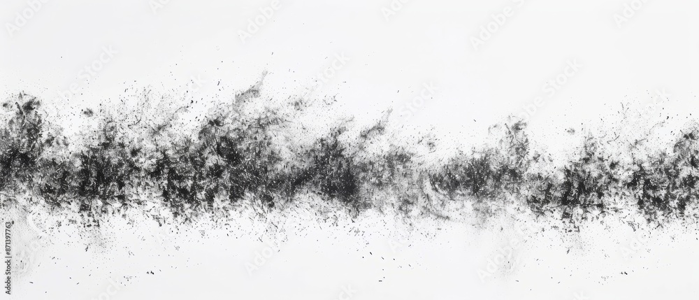 Pencil sketch style, panoramic close-up, high detail scan of dust clouds, on white background, Generative AI Pencil sketch style, panoramic close-up, high detail scan of dust clouds, on white background, Generative AI