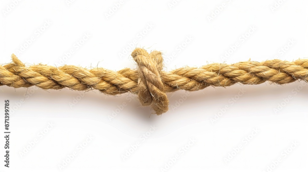 A rope with a knot on it. A rope with a knot on it.