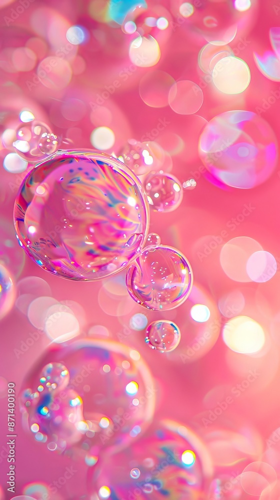 Pink bubbles on a pink background. Pink bubbles on a pink background.