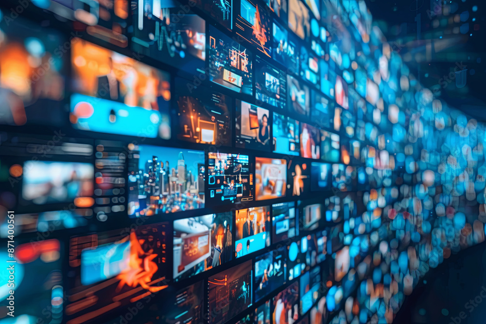 Concept of digital content, social network service, streaming video, and NFT Concept of digital content, social network service, streaming video, and NFT