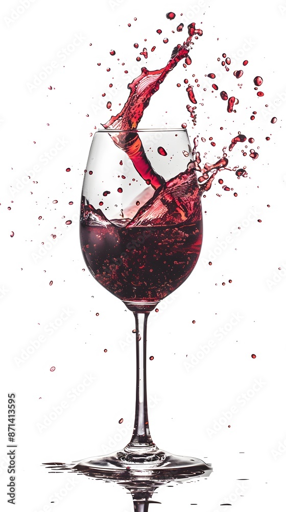 Fototapeta premium red wine pouring into the glass