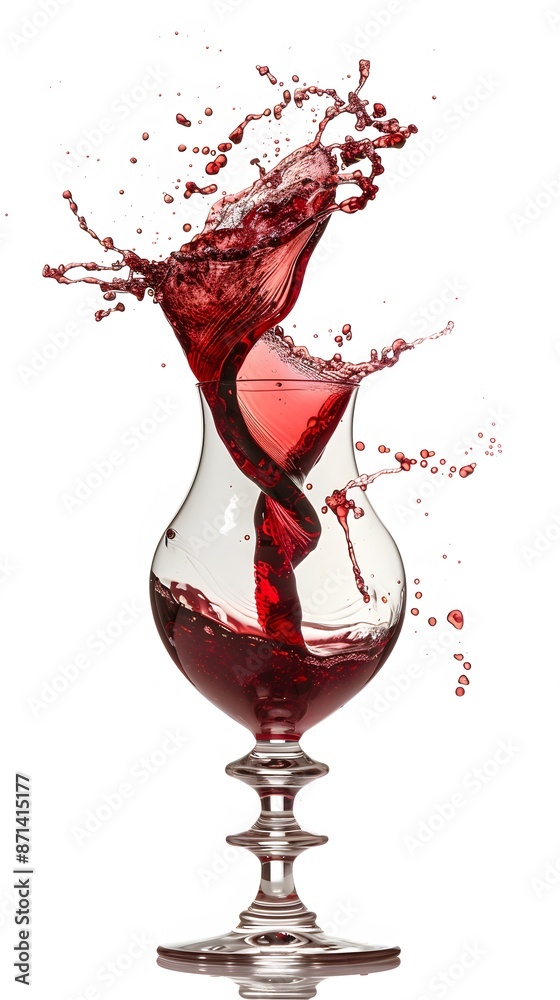 Fototapeta premium red wine pouring into the glass