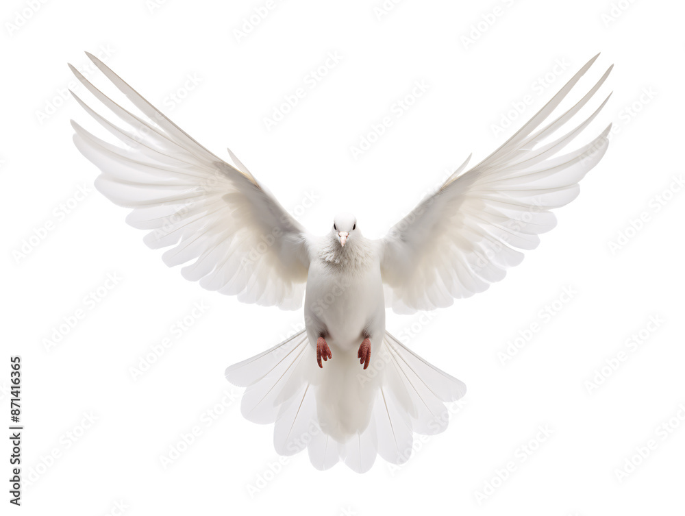 Fototapeta premium a white bird with wings spread
