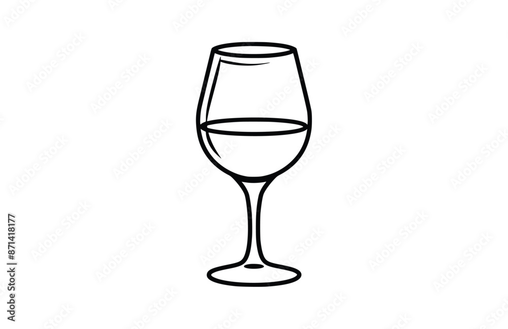 Glass black icon, isolated on white background. Vector illustration. Glass black icon, isolated on white background. Vector illustration.