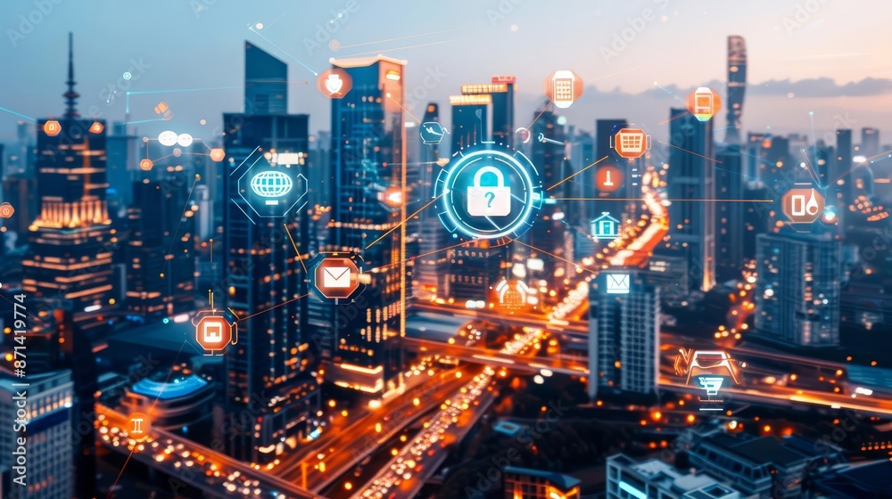 imagine prompt Global connectivity and financial services representation