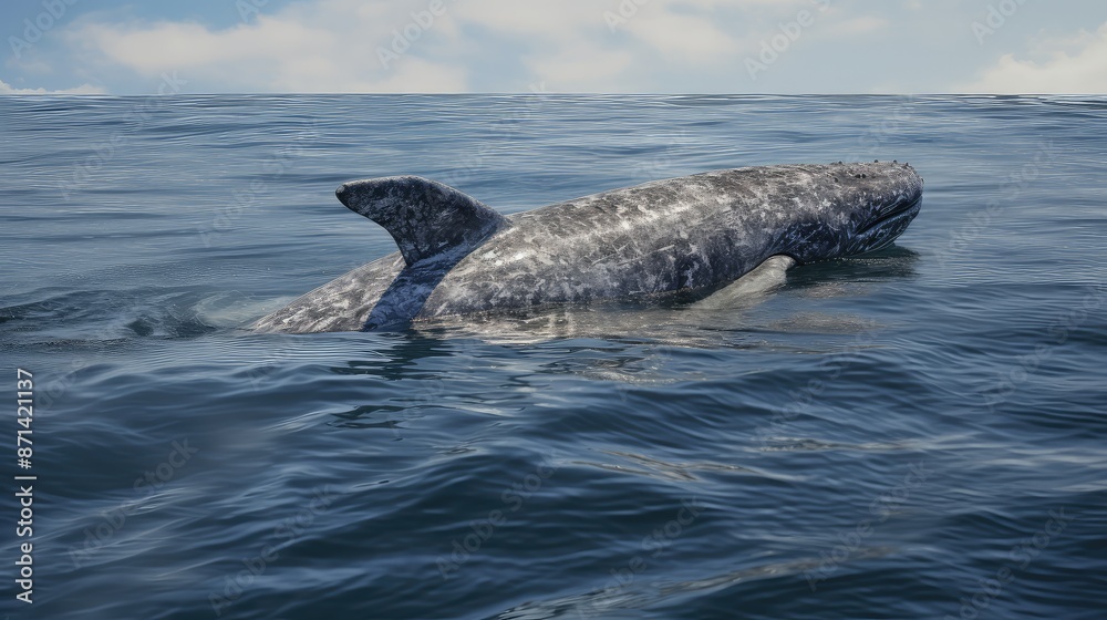 Naklejka premium whale grey whales