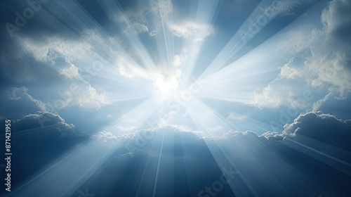 Fototapeta Naklejka Na Ścianę i Meble -  peaceful light coming through clouds