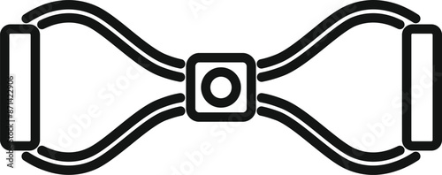 Simple icon depicting a resistance band, often used for strength training and physical therapy exercises