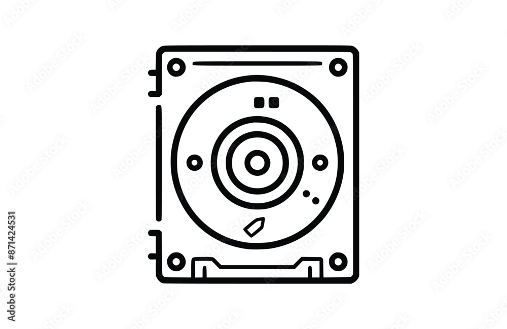 Black hdd icon isolated on white background. Beautiful Hdd icon. Black hdd icon isolated on white background. Beautiful Hdd icon.