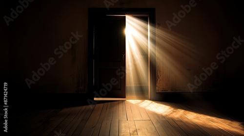 mesmerizing light through door