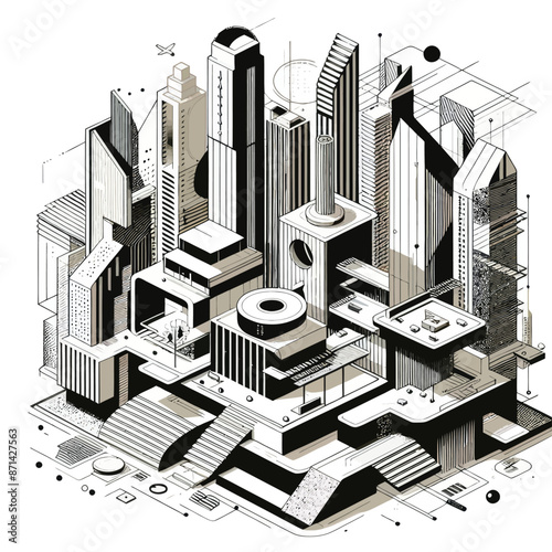  abstract  vector  about architect and architecture Adobe Illustrator Artwork