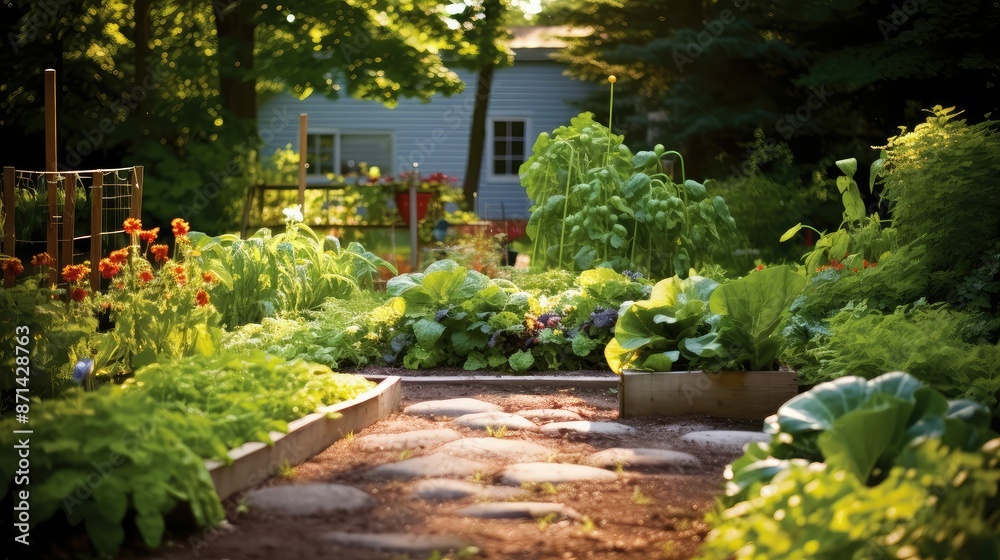 Obraz premium tomatoes sunny yard