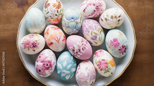 traditional pastel easter eggs