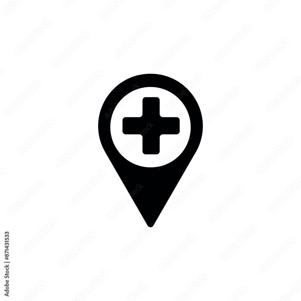 Healthcare Clinic Location pointer Icons Healthcare Clinic Location pointer Icons