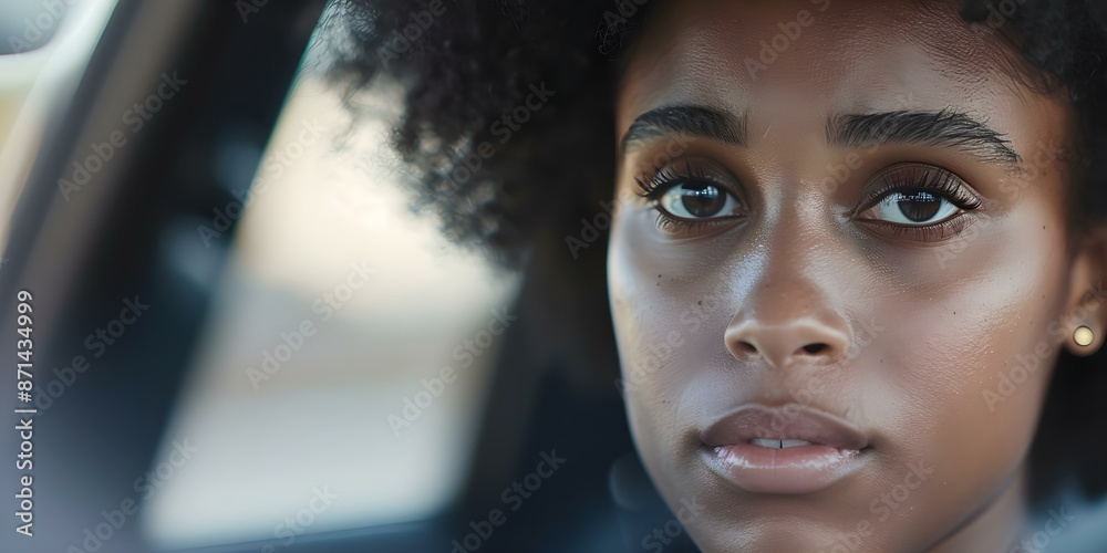 A young Black woman's introspective journey through mental health struggles in a film. Concept Mental Health, Black Woman, Introspection, Journey, Film A young Black woman's introspective journey through mental health struggles in a film. Concept Mental Health, Black Woman, Introspection, Journey, Film