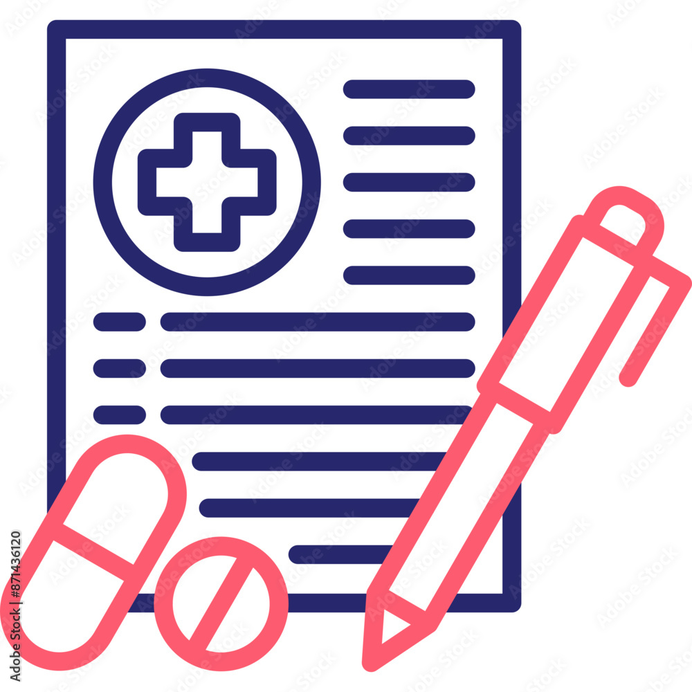 Obraz premium Prescription Icon