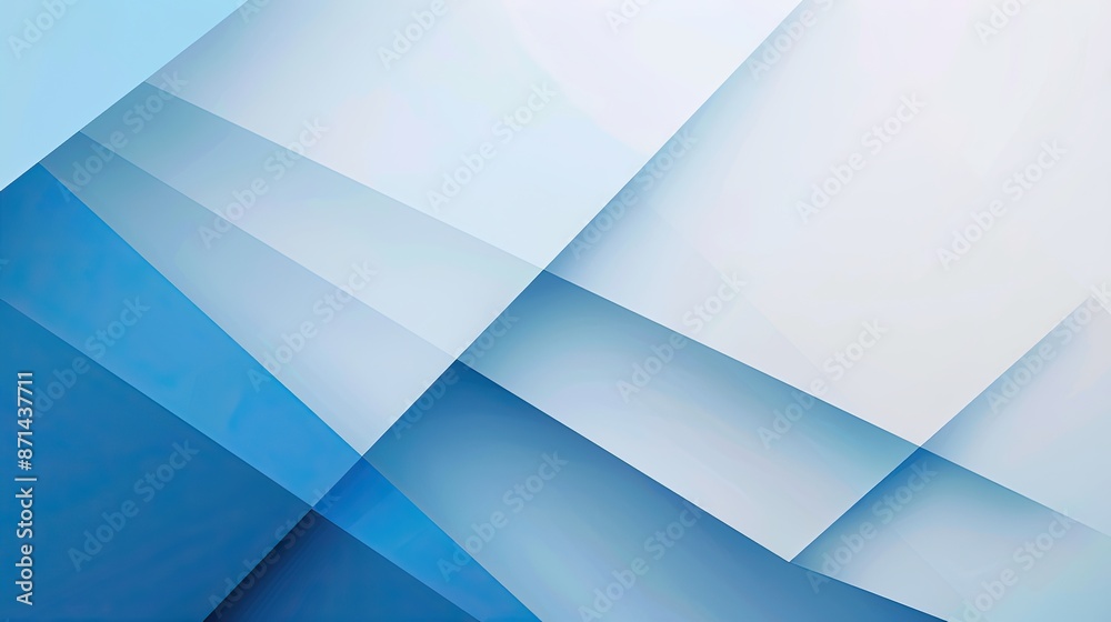 Abstract Blue and White Geometric Layers Abstract background with overlapping blue and white geometric layers, creating a modern and minimalist design Abstract Blue and White Geometric Layers Abstract background with overlapping blue and white geometric layers, creating a modern and minimalist design