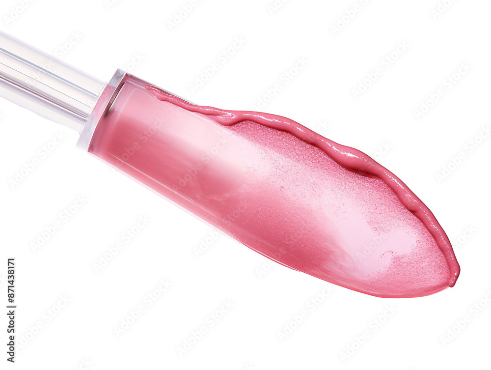 a pink liquid in a plastic tube a pink liquid in a plastic tube