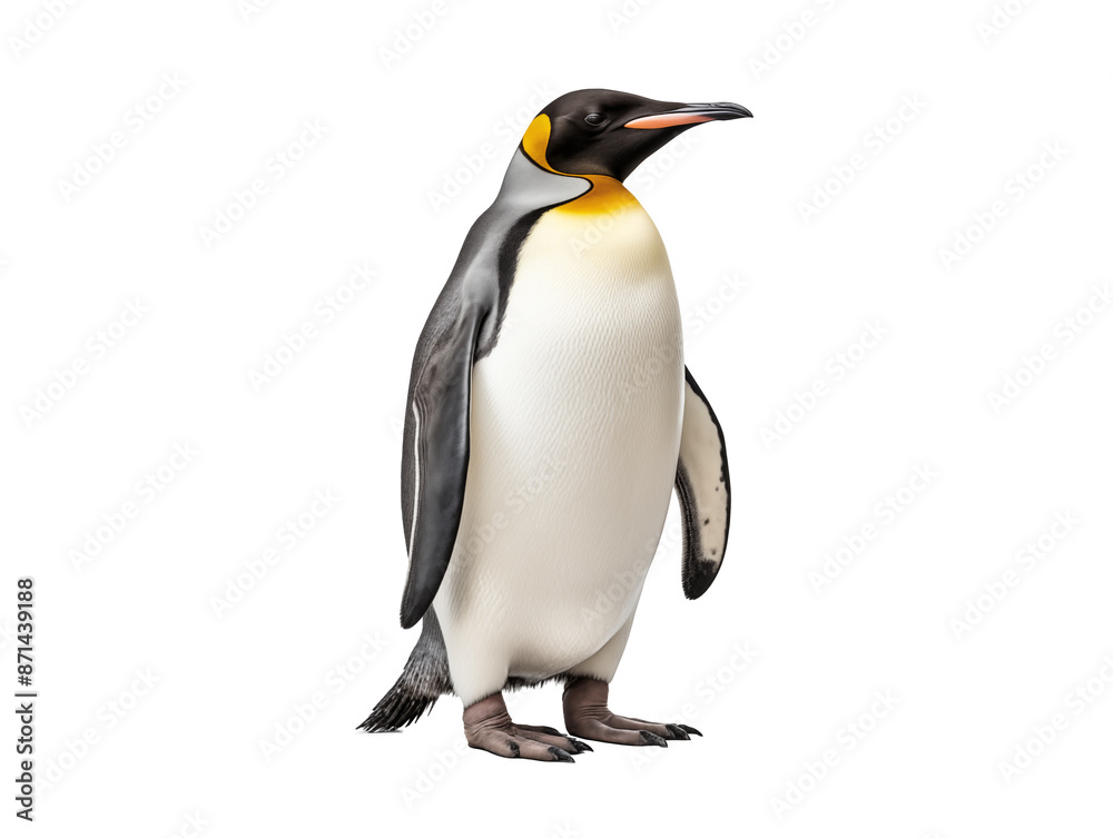 Fototapeta premium a penguin standing on a black background