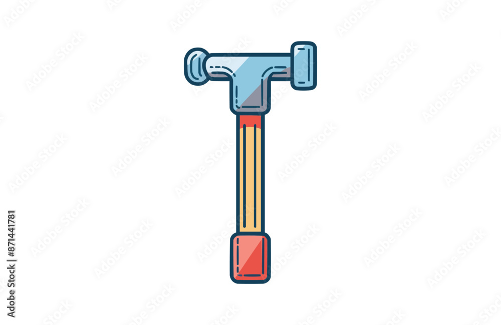 Colorful hammer icon isolated on white background. Colorful hammer icon isolated on white background.