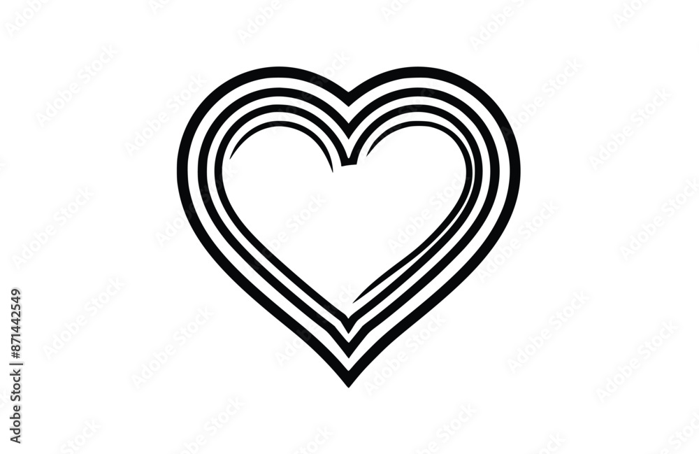 Black heart icon isolated on white background. Beautiful Heart icon. Black heart icon isolated on white background. Beautiful Heart icon.